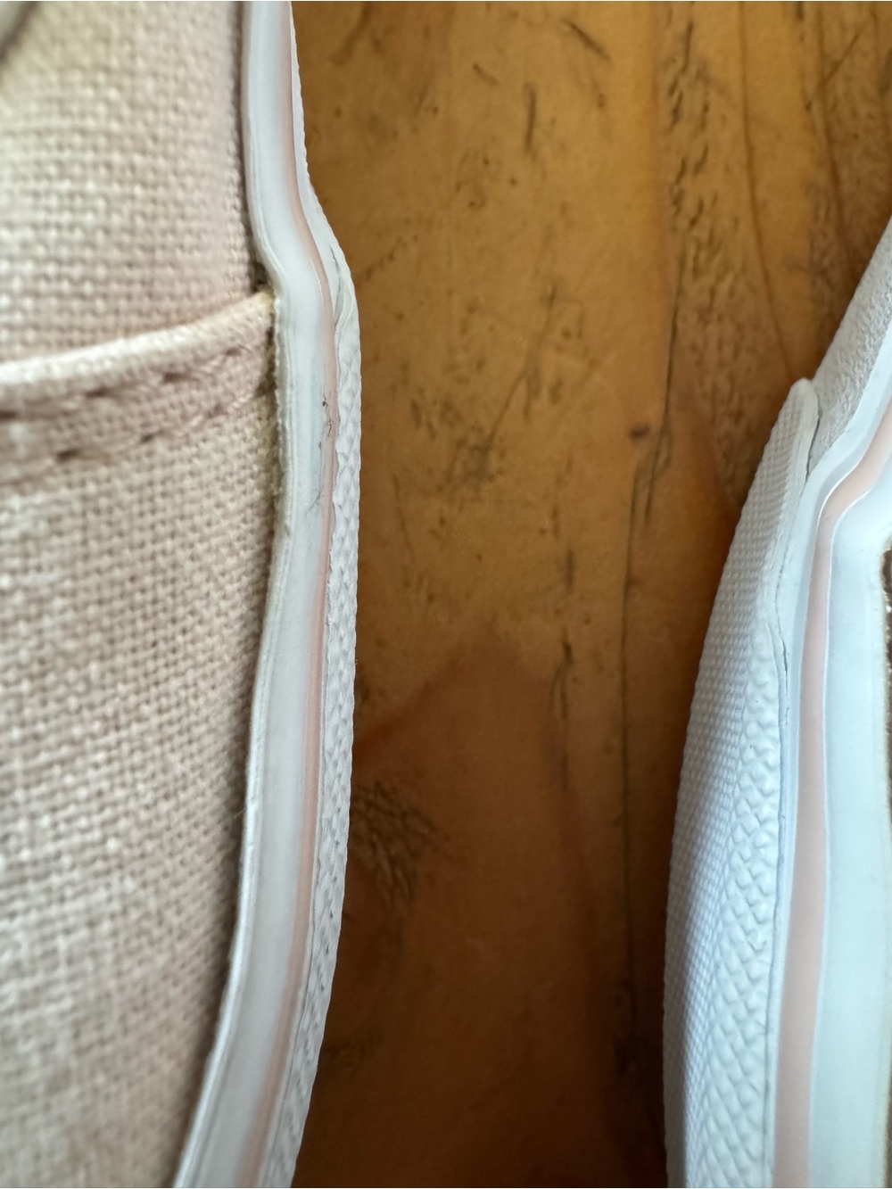 Vans Light Pink and White Canvas Low-Tops - Picture 10 of 13
